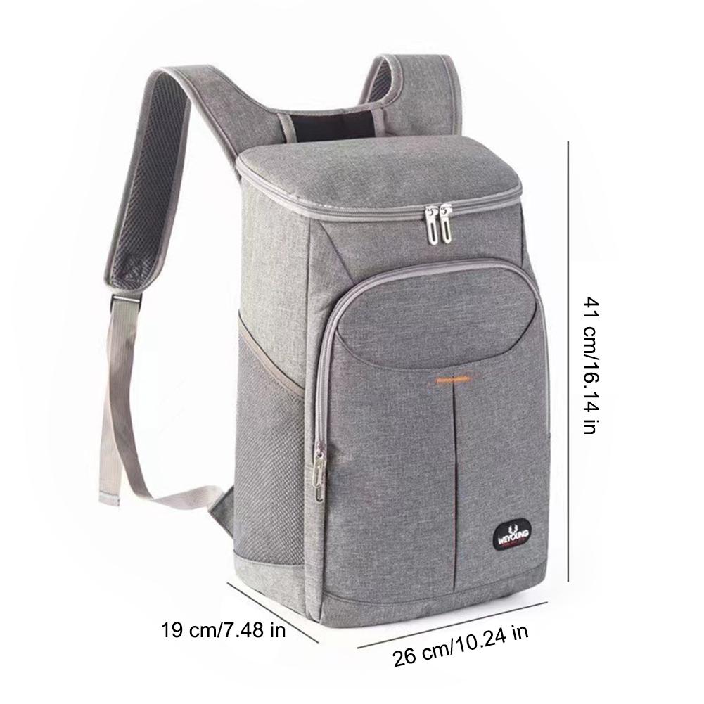 thumbnail image 2 of 20L Cooler Backpack Mochila de almuerzo a prueba de fugas para hombres y mujeres (gris), 2 of 5