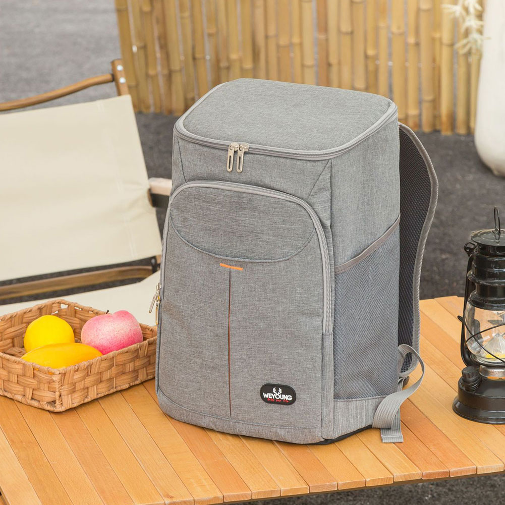thumbnail image 3 of 20L Cooler Backpack Mochila de almuerzo a prueba de fugas para hombres y mujeres (gris), 3 of 5