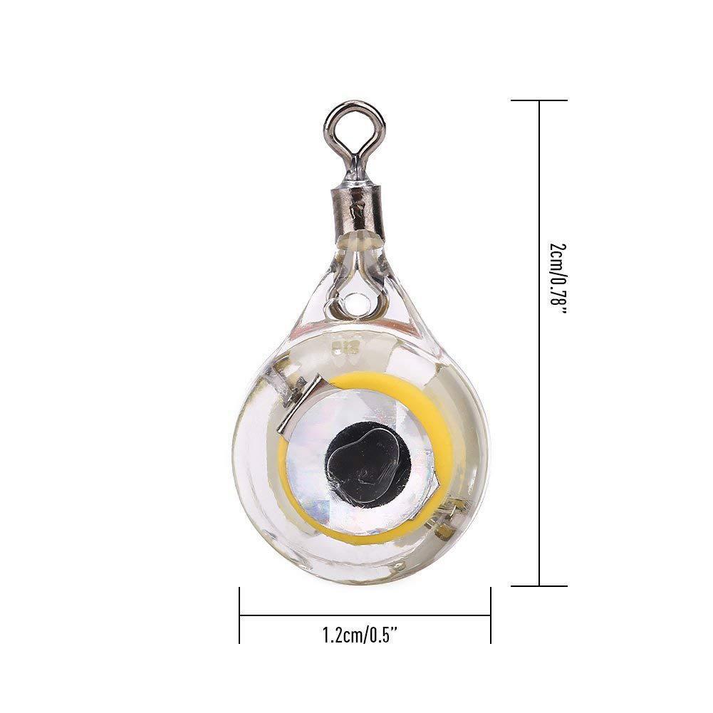 thumbnail image 2 of 10 Uds. Señuelos de Pesca atrayentes con forma de Mini ojo alimentados por batería para atraer peces, 2 of 9