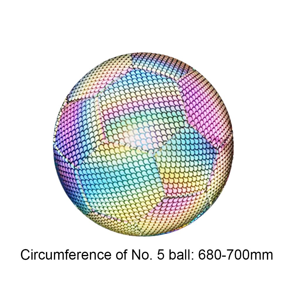 thumbnail image 2 of Balones de fútbol de entrenamiento que brillan intensamente Fútbol reflectante holográfico (color de escala de 5 peces), 2 of 5
