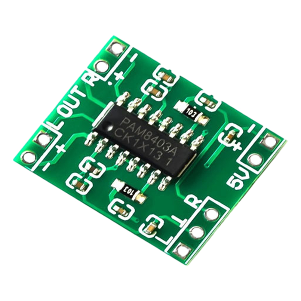 thumbnail image 3 of Amplificador PAM8403 Módulo de audio estéreo de 2 canales 2.5V-5.5V 2x3W Fuente de alimentación USB, 3 of 3