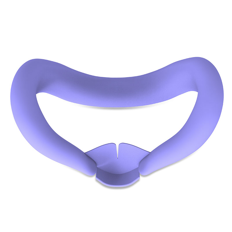 Máscara de silicona con almohadilla facial, cubierta a prueba de luz para Meta Quest 3, color morado