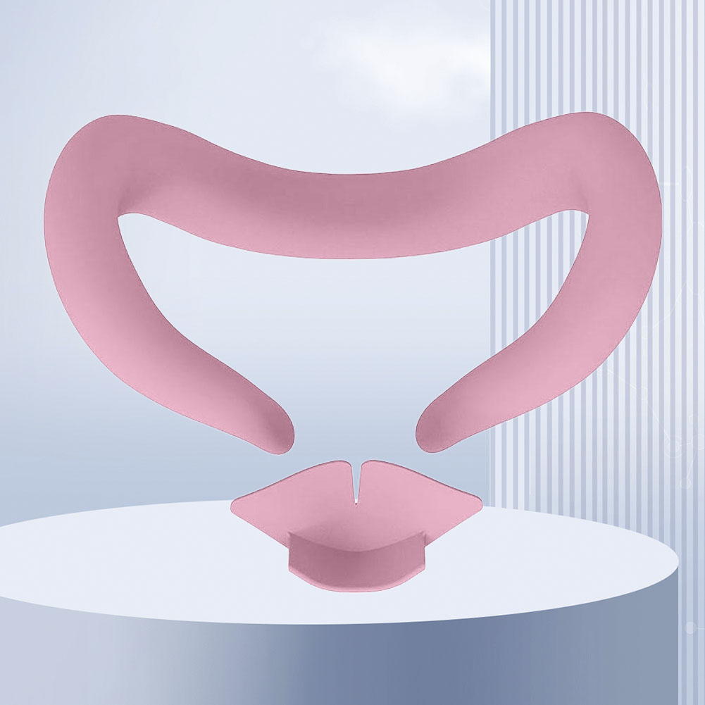 Almohadilla facial Máscara de silicona Cubierta a prueba de luz para Meta Quest 3 Rosa