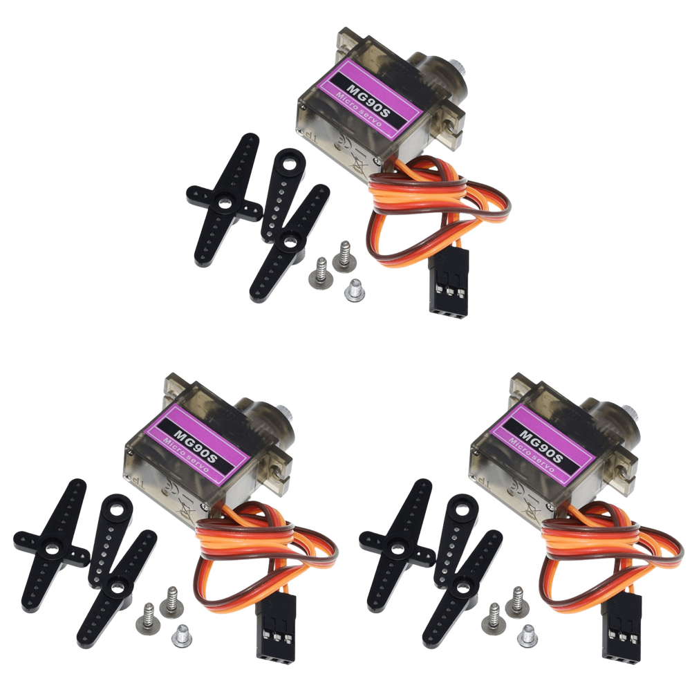 thumbnail image 4 of Engranaje Digital de Metal para coche Futaba JR, modelo de helicóptero RC (MG90 360 Iron), 3 uds., 4 of 4