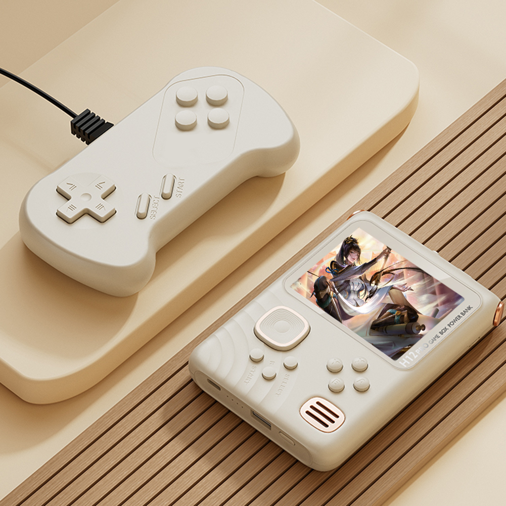 Consola de videojuegos portátil Retro H12, divertido banco de energía con pantalla de 3,5 pulgadas para regalo de niños