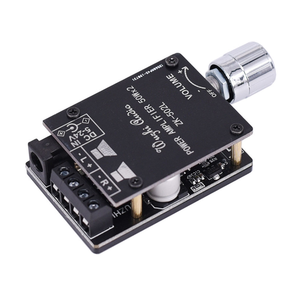 thumbnail image 3 of Placa amplificadora de potencia ZK-502L compatible con Bluetooth 5.0 Digital de doble canal, 3 of 4