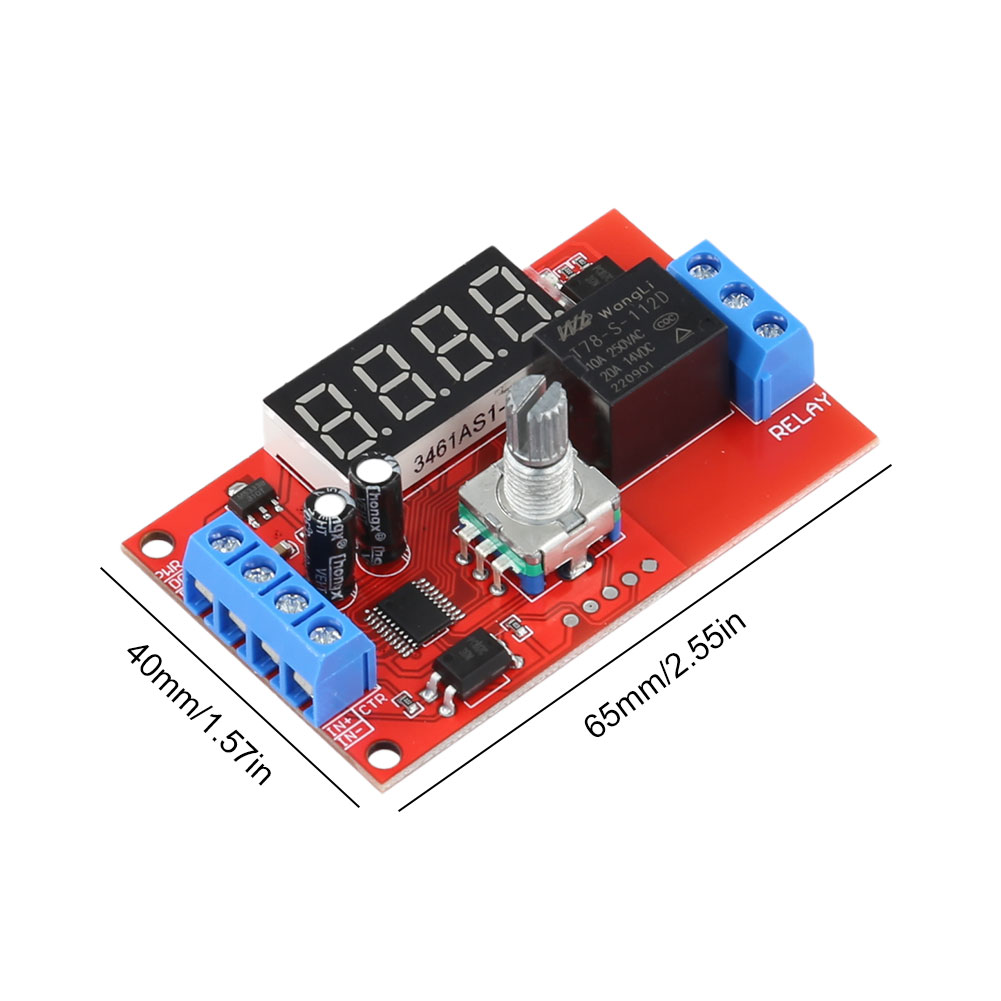 thumbnail image 3 of Relé de sincronización digital LED Interruptor de disparo de retardo de temporizador ajustable para control de bomba, 3 of 9