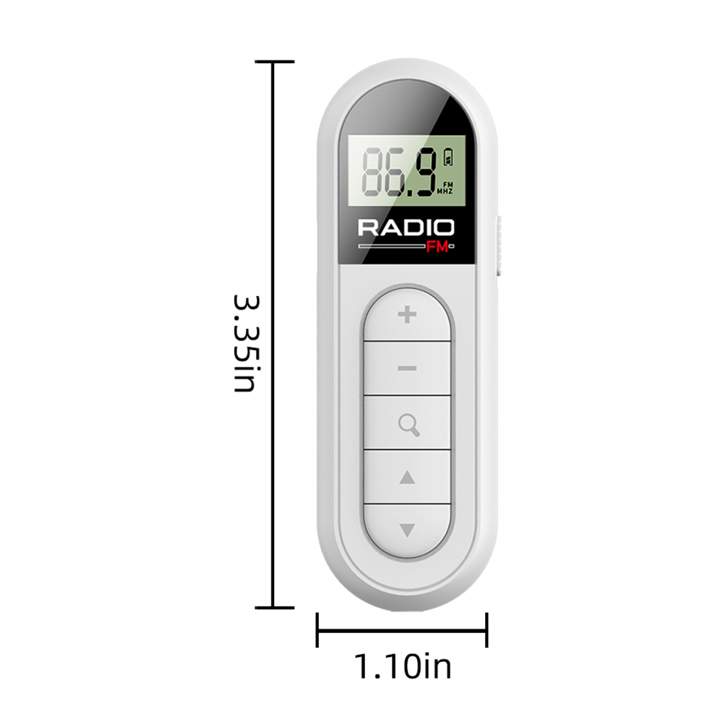 thumbnail image 3 of Radio FM con auriculares de 3,5 mm para mini clip de bolsillo para caminar, trotar, acampar, 3 of 5