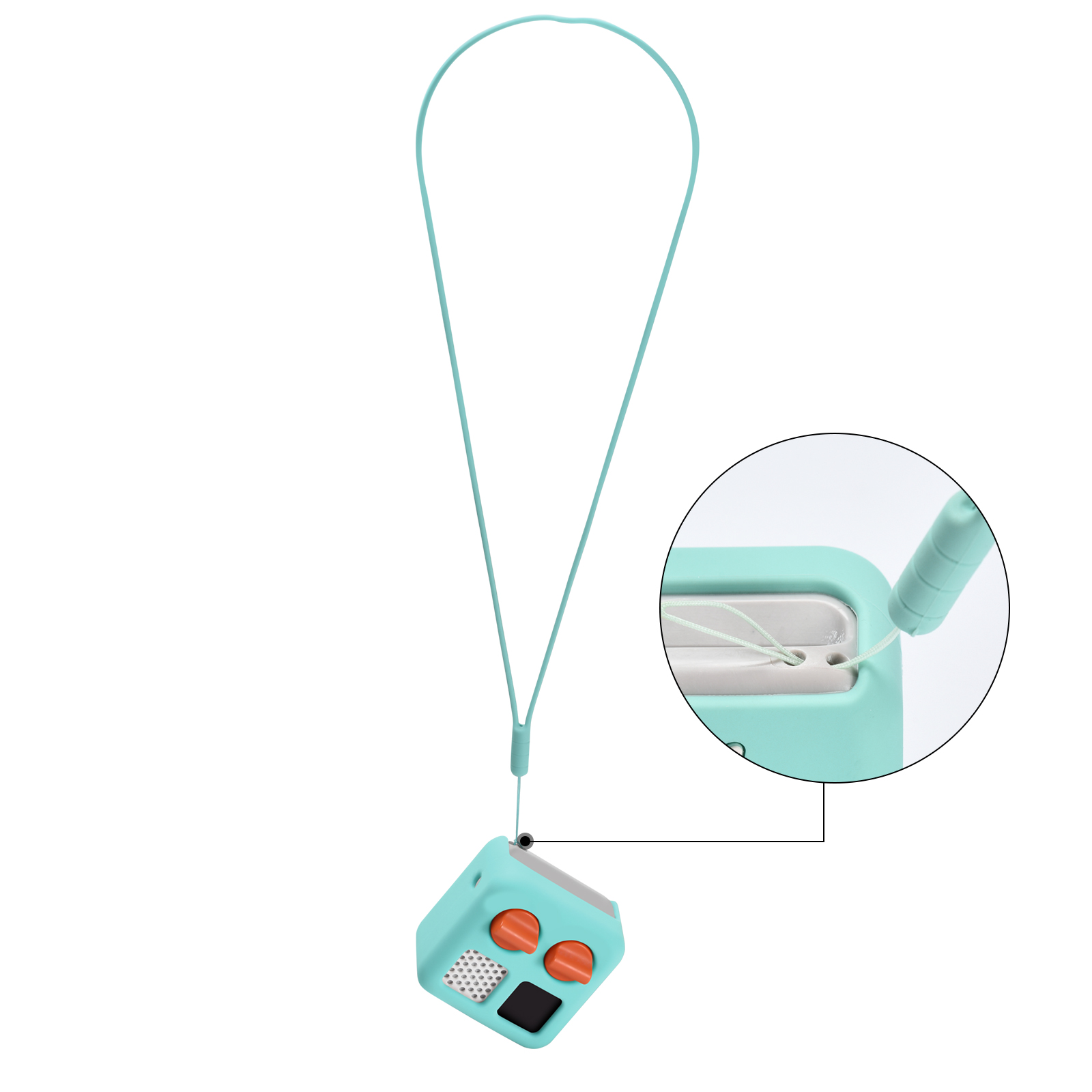 Funda de Silicona Funda Antipérdida con Cordón para Yoto Mini Player Verde