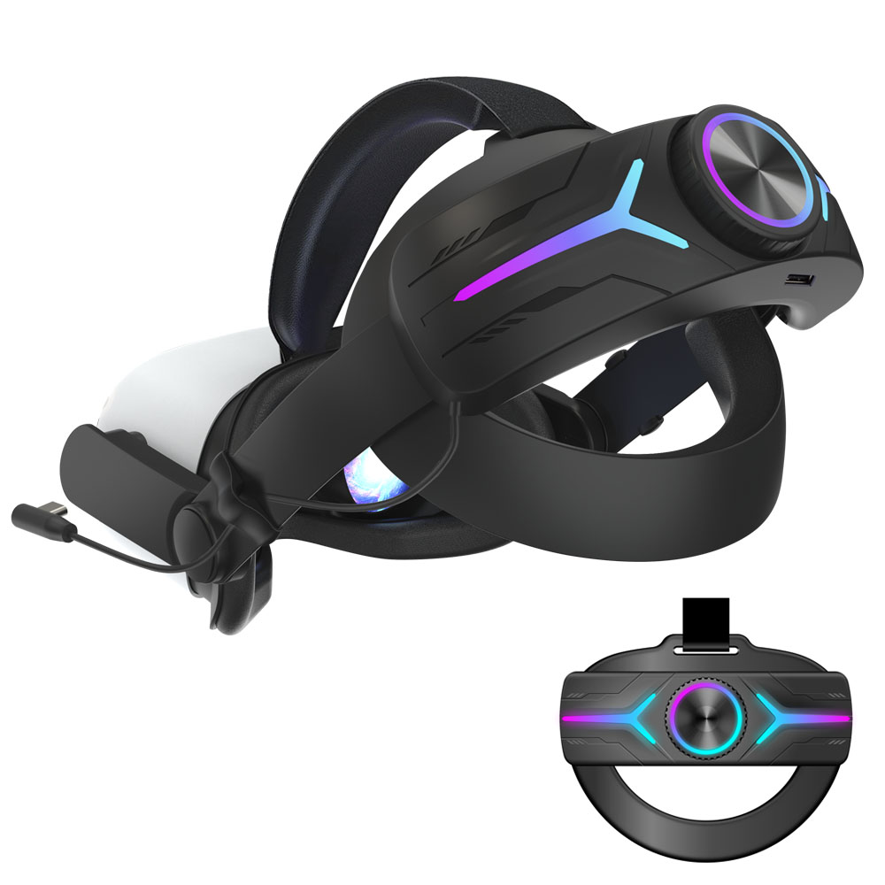 thumbnail image 2 of Correa para la cabeza RGB Ehuebsd alternativa con batería 8000 mAh para Oculus Quest 2, 2 of 2