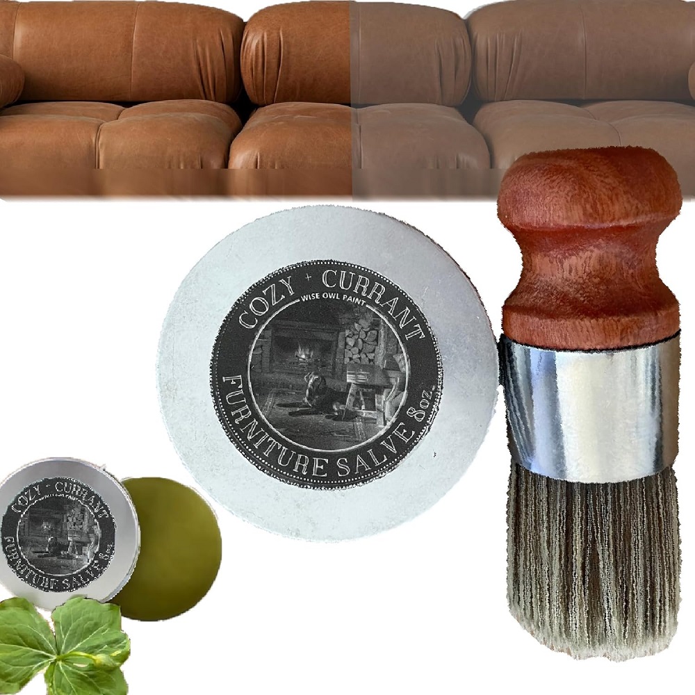 thumbnail image 2 of Furniture Salve Acondicionador de cuero con cepillo para muebles de hogar (1 pasta y 1 cepillo), 2 of 2