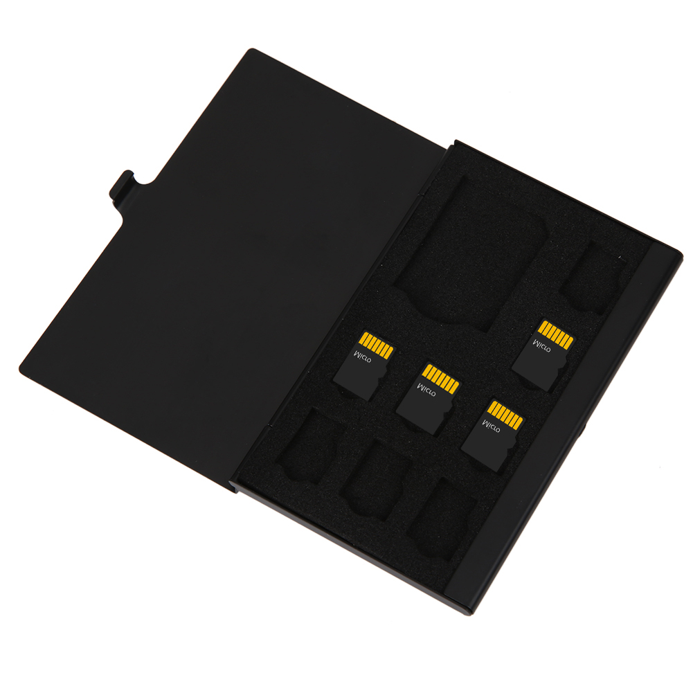 thumbnail image 4 of Soporte de caja de almacenamiento con Pin para tarjetas Micro SD monocapa de aluminio 1SD+ 8TF, 4 of 9