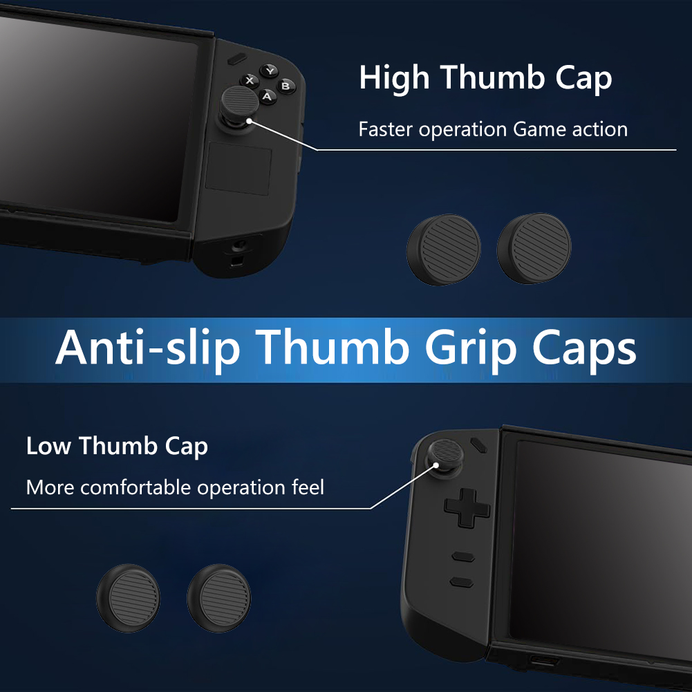 thumbnail image 1 of Funda protectora para PC con 4 tapas para el pulgar para Lenovo Legion Go Handheld (negro), 1 of 9
