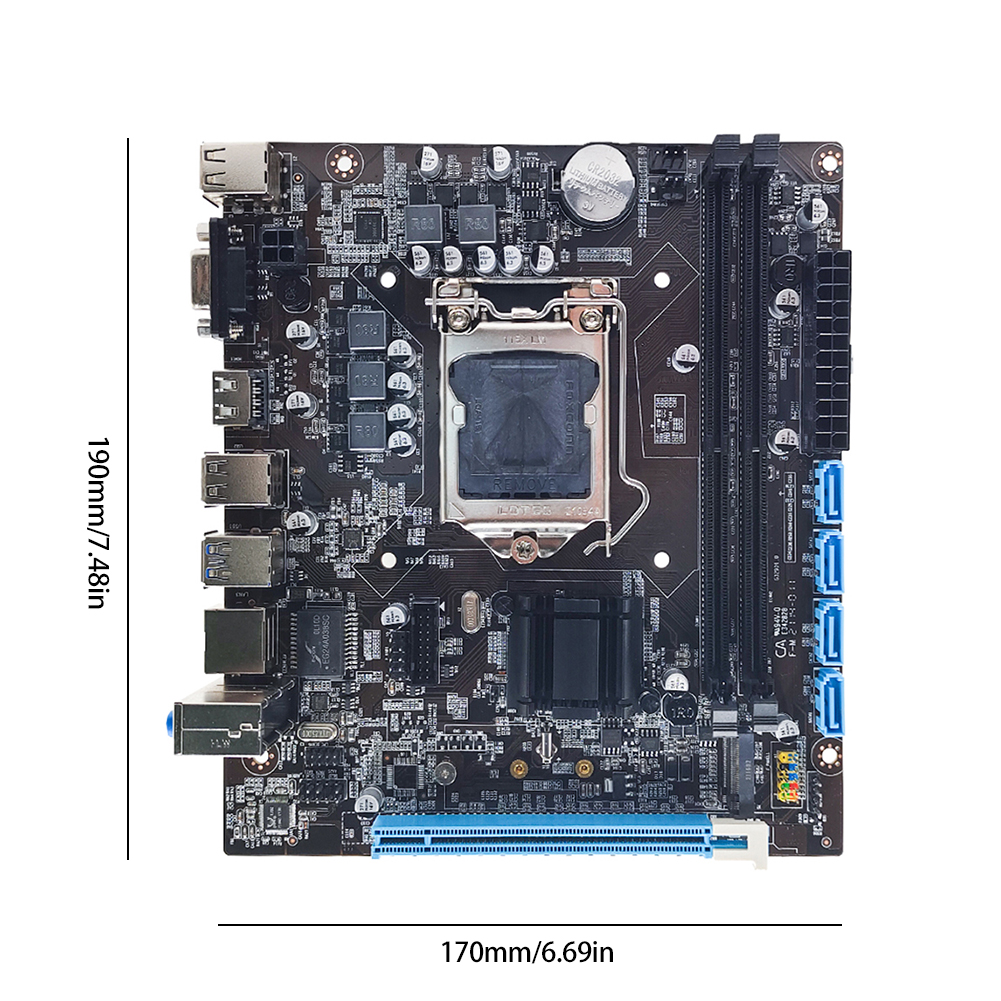 thumbnail image 2 of Placa base H110 M.2 NVME placa base de escritorio USB2.0 VGA para CPU LGA1151 6/7/8th, 2 of 9
