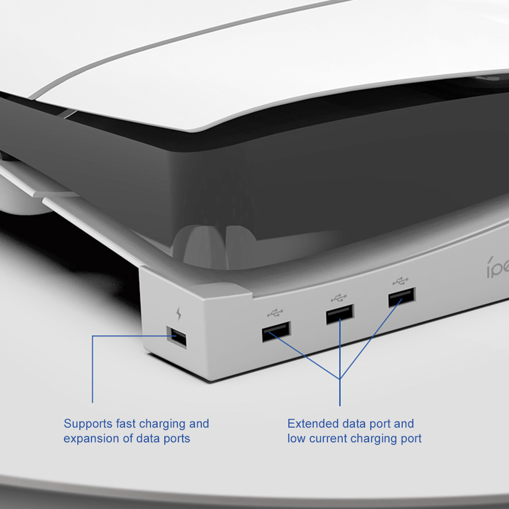 thumbnail image 1 of Para PS5 Soporte horizontal delgado con soporte de base central para Playstation 5 Slim, 1 of 7