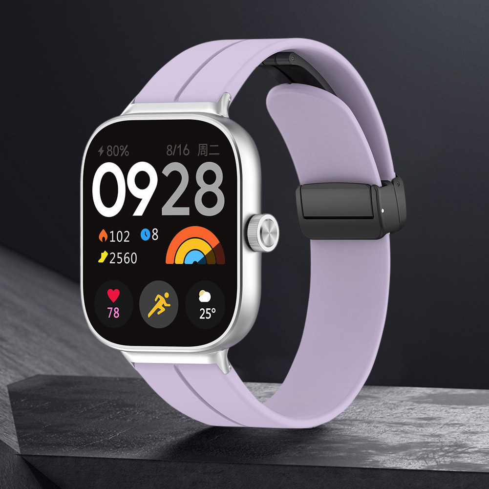 Correa de silicona con hebilla plegable magnética, correa de reloj ajustable para Redmi Watch 4