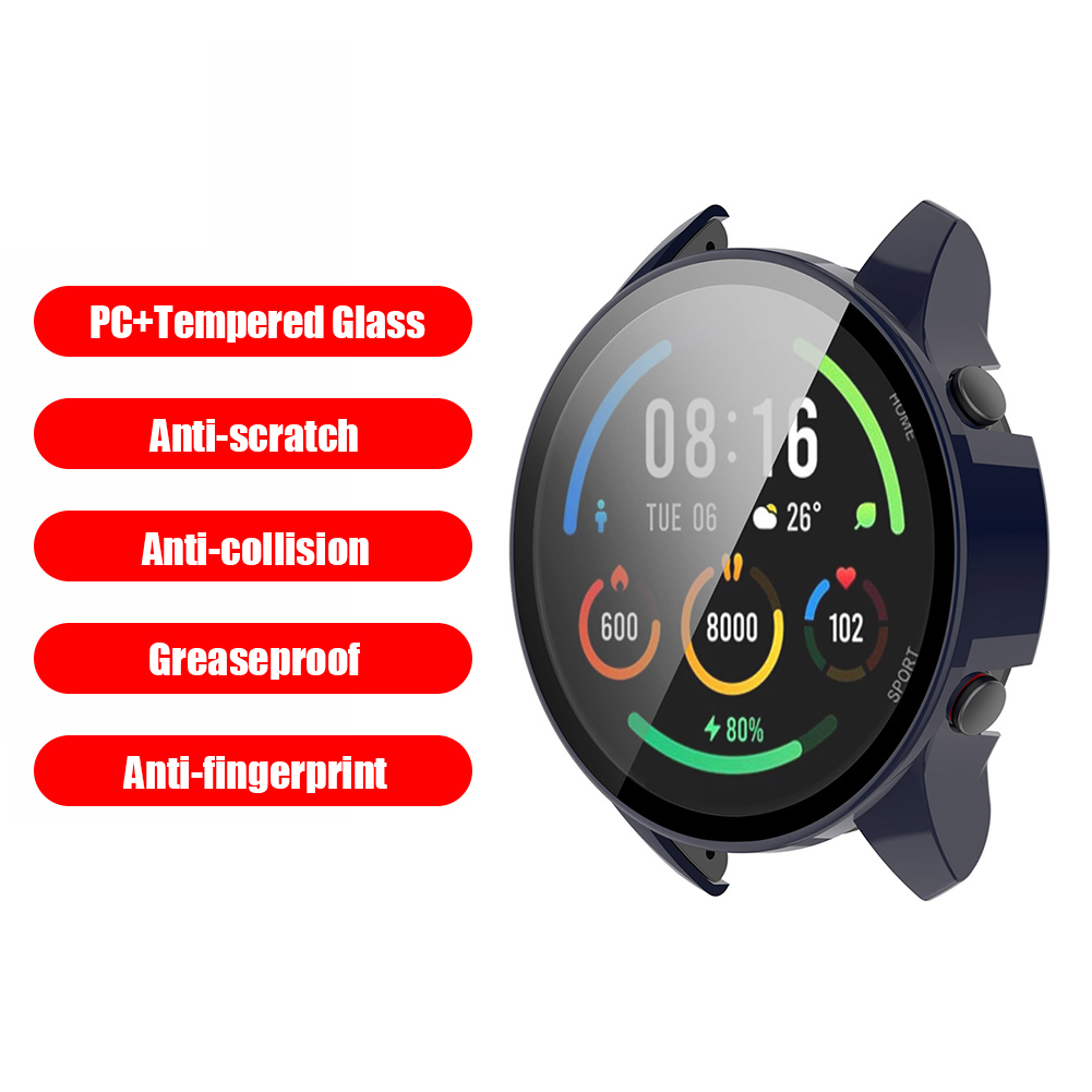 thumbnail image 4 of Protector Film Cover Smartwatch Case para Mi Watch Color Sport (Azul oscuro), 4 of 9