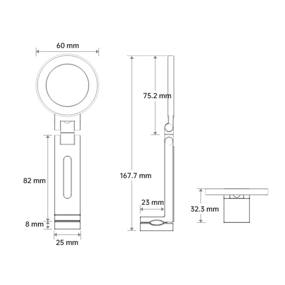 thumbnail image 2 of Soporte magnético para teléfono de avión Soporte de viaje Rotación 360 para iPhone 15 (Plata), 2 of 8