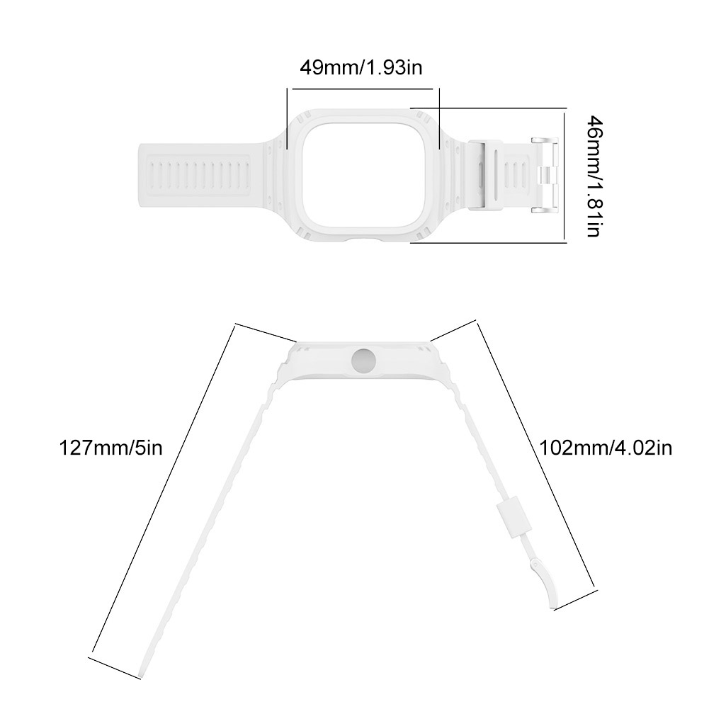 thumbnail image 2 of Funda 2 en 1 para Redmi Watch 4 + correa de silicona a prueba de sudor, repuesto de pulsera, 2 of 7