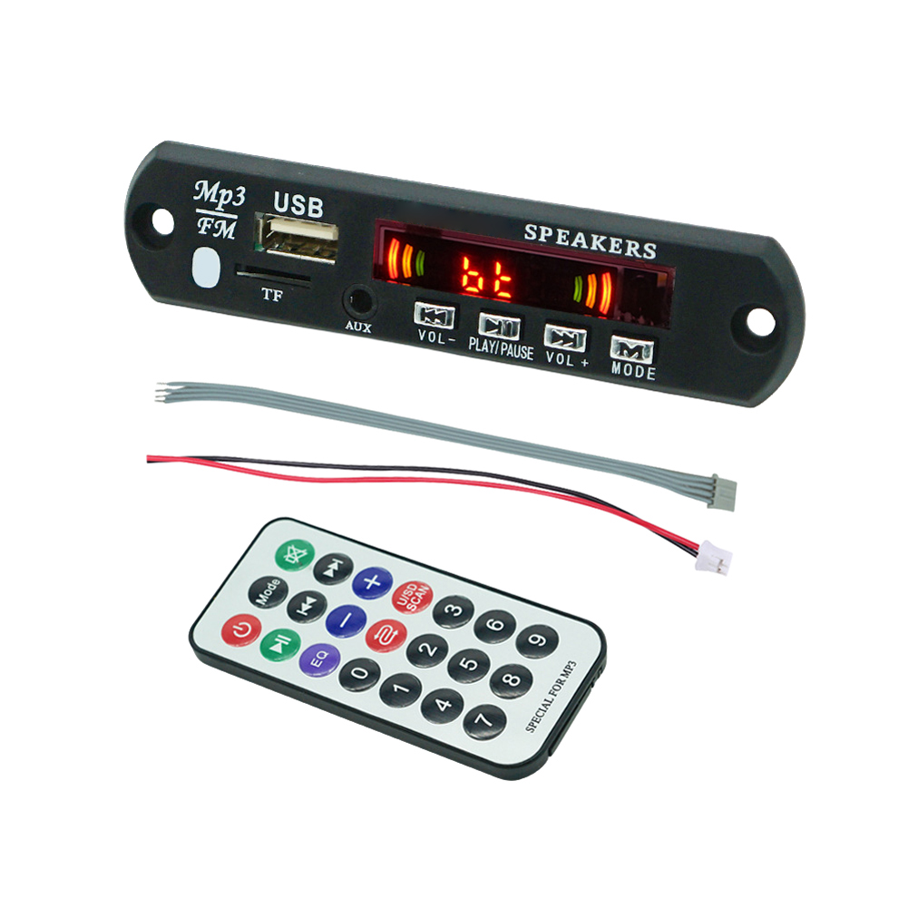 thumbnail image 4 of Placa decodificadora WMA de MP3 para coche Compatible con Bluetooth 5.0 USB TF Módulo de radio FM (12v), 4 of 7