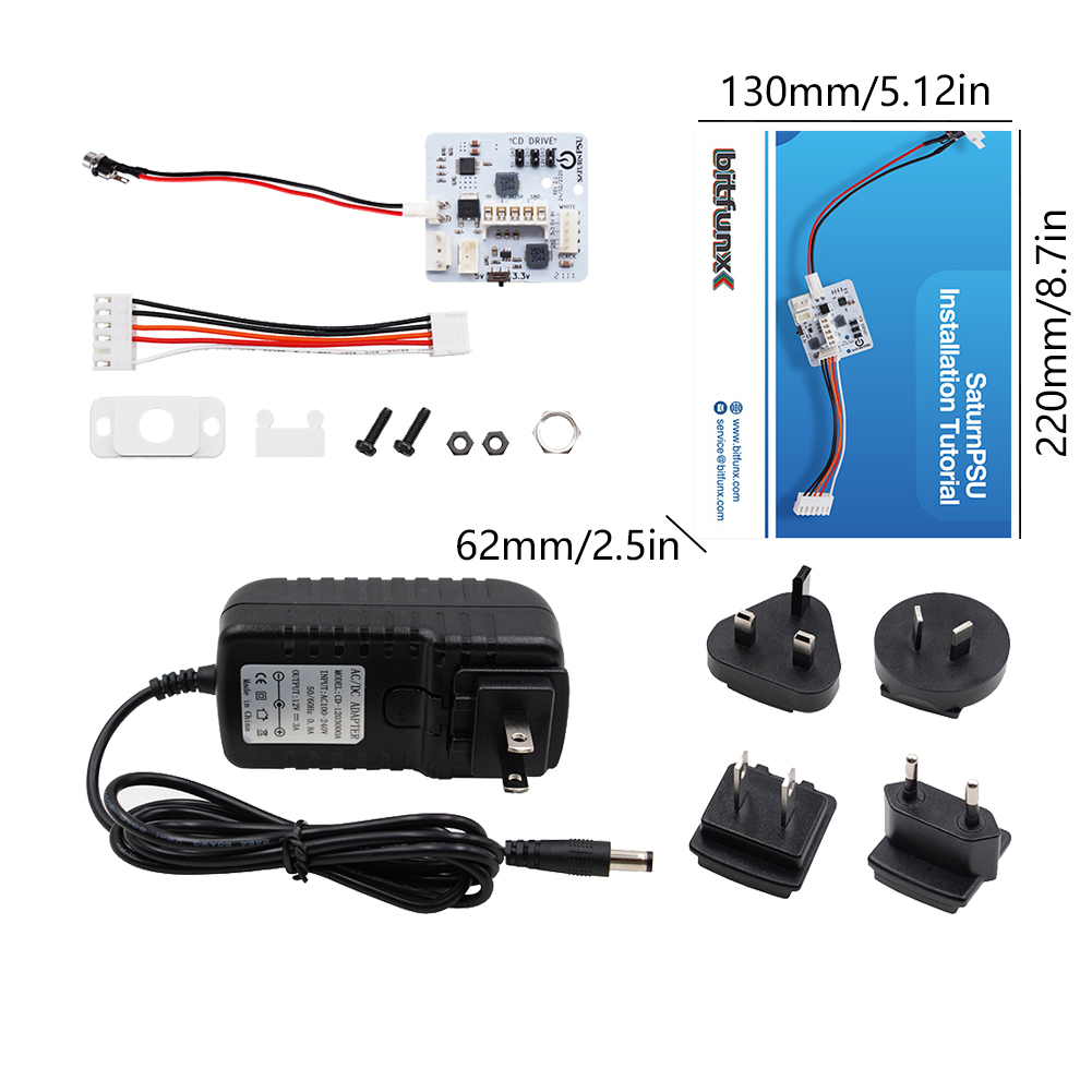 thumbnail image 2 of Reemplazo de fuente de alimentación Rev2.1 de 12 V con adaptador de enchufe para SEGA SaturnPSU, 2 of 8