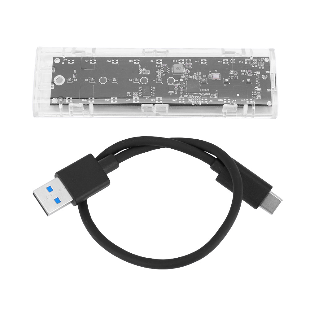 thumbnail image 3 of M.2 NGFF SATA Clear SSD Caja externa USB3.1 Tipo C 10Gbps B-Key B +M Key, 3 of 9
