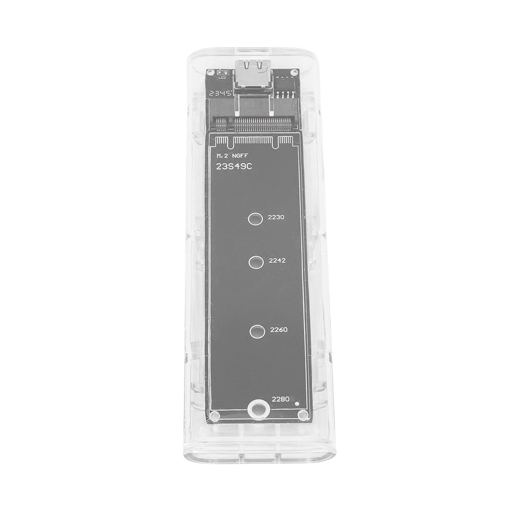 thumbnail image 2 of M.2 NGFF SATA Clear SSD Caja externa USB3.1 Tipo C 10Gbps B-Key B +M Key, 2 of 9