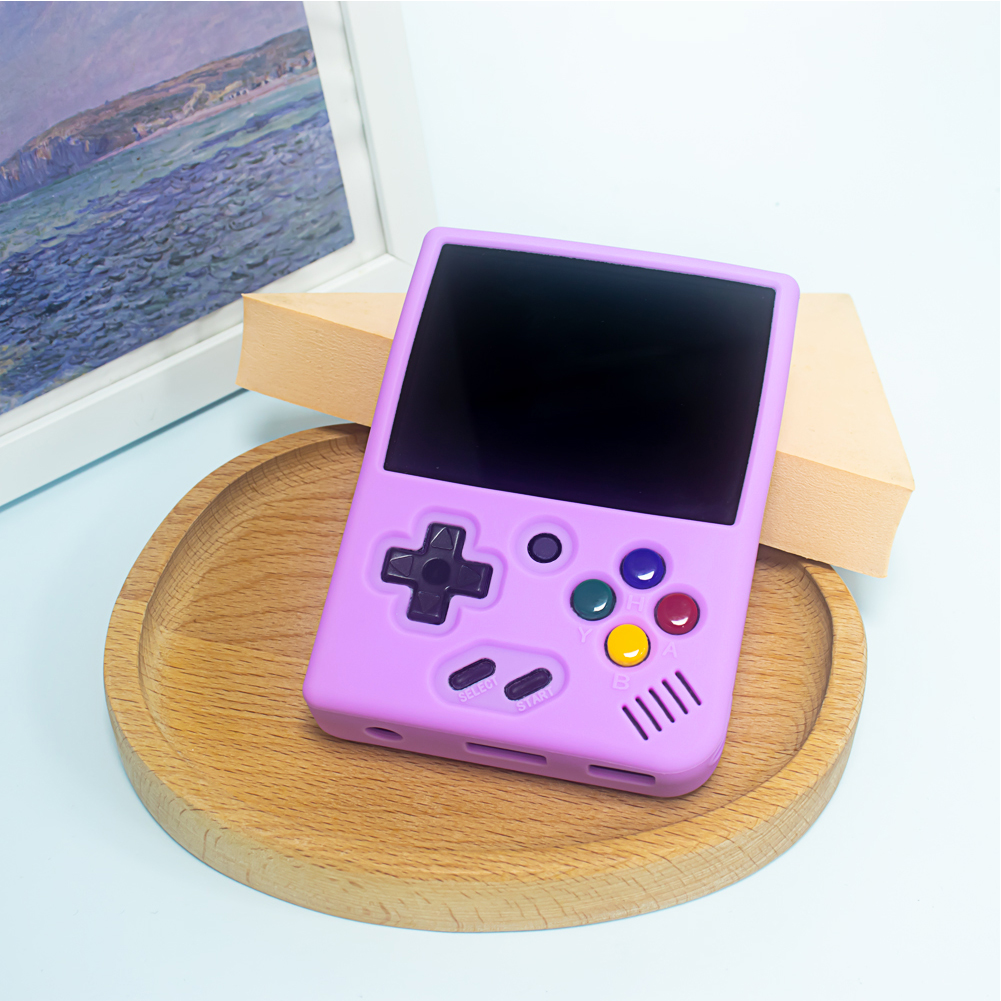 Funda protectora de silicona Funda para consola de juegos para MIYOO MINI Plus (púrpura)
