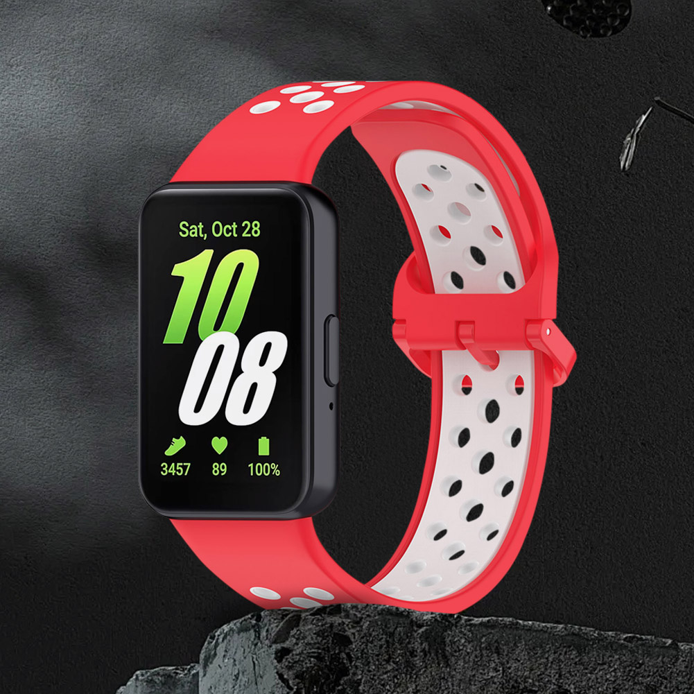 thumbnail image 5 of Correa de reloj ajustable, correa deportiva de silicona, correa de reloj transpirable de repuesto para reloj inteligente Samsung Galaxy Fit 3, 5 of 7