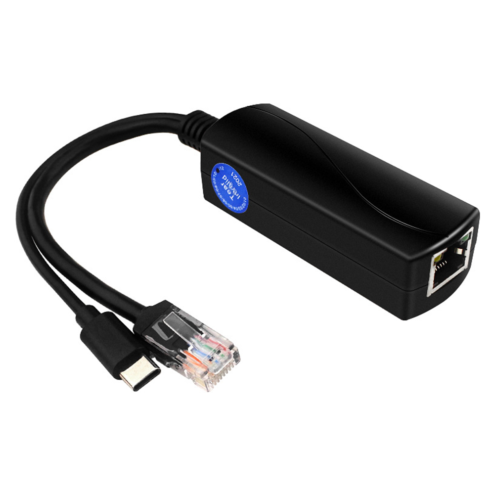 thumbnail image 4 of Divisor Gigabit PoE de 48V a 5V 4A, adaptador USB C IEEE802.3af/at para Raspberry Pi5, 4 of 7