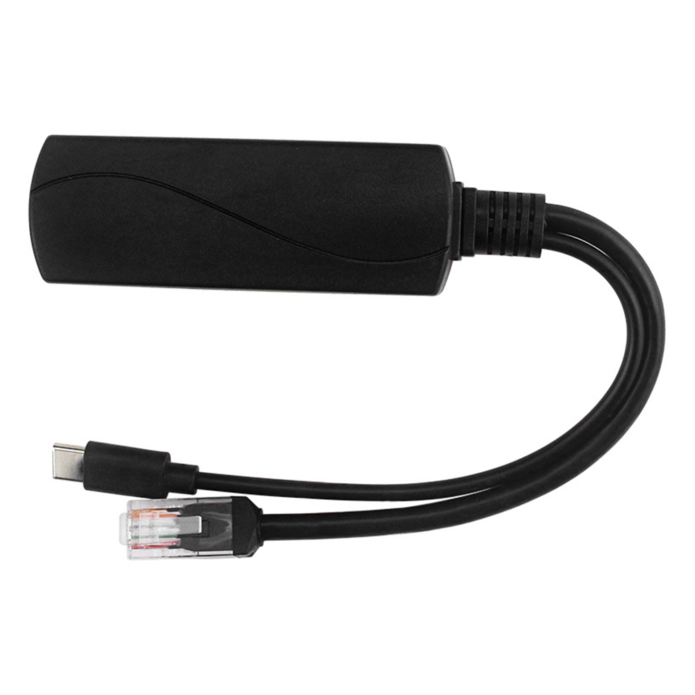 thumbnail image 1 of Divisor Gigabit PoE de 48V a 5V 4A, adaptador USB C IEEE802.3af/at para Raspberry Pi5, 1 of 7