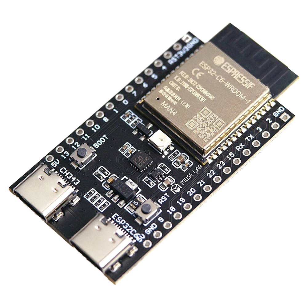 thumbnail image 4 of Placa de desarrollo ESP32-C6 Compatible con WiFi y Bluetooth ESP32-C6-WROOM-1 USB C Dual, 4 of 7