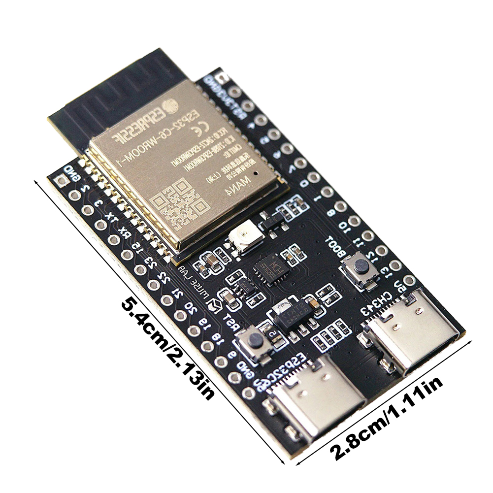 thumbnail image 2 of Placa de desarrollo ESP32-C6 Compatible con WiFi y Bluetooth ESP32-C6-WROOM-1 USB C Dual, 2 of 7