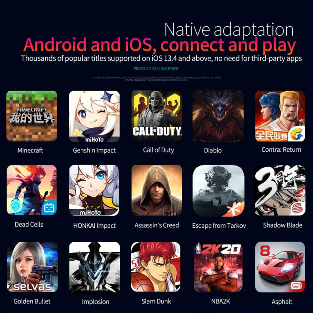 thumbnail image 4 of Controlador inalámbrico BT 5.3 Controlador de juego extensible para Android/iPhone, 4 of 9