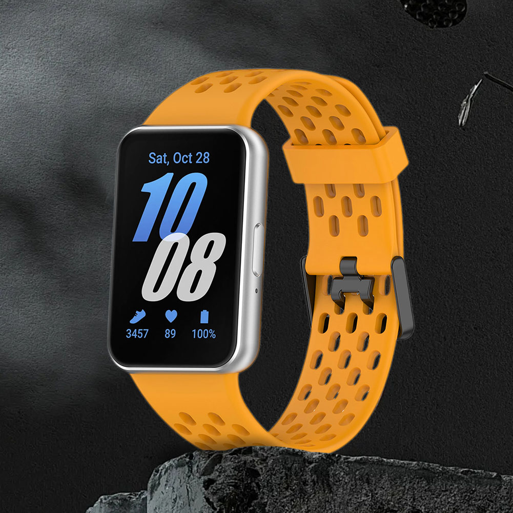 thumbnail image 1 of Correa de reloj deportiva Inteligente de silicona Ehuebsd para Samsung Galaxy Fit 3 Amarillo, 1 of 6