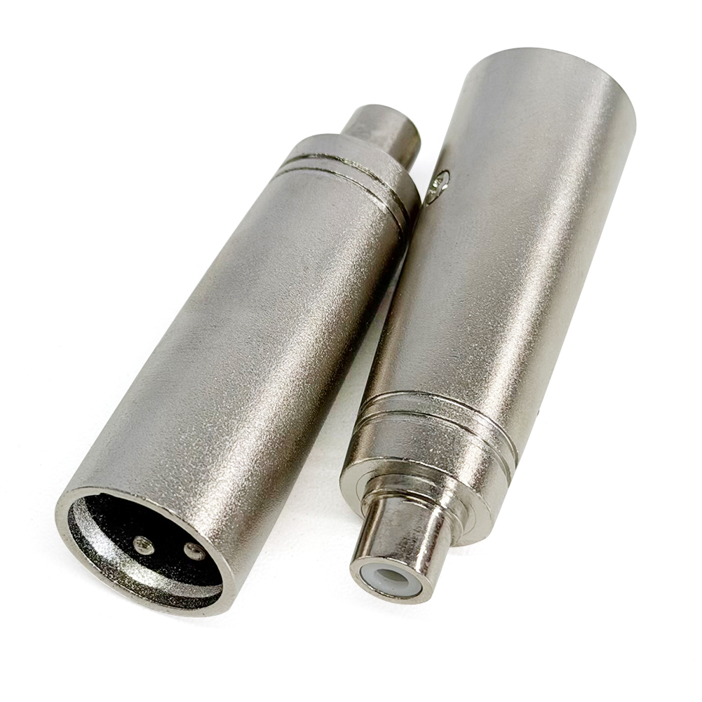 thumbnail image 2 of XLR a RCA Metal 3 pines Audio Jack adaptador conector 2 uds, 2 of 9