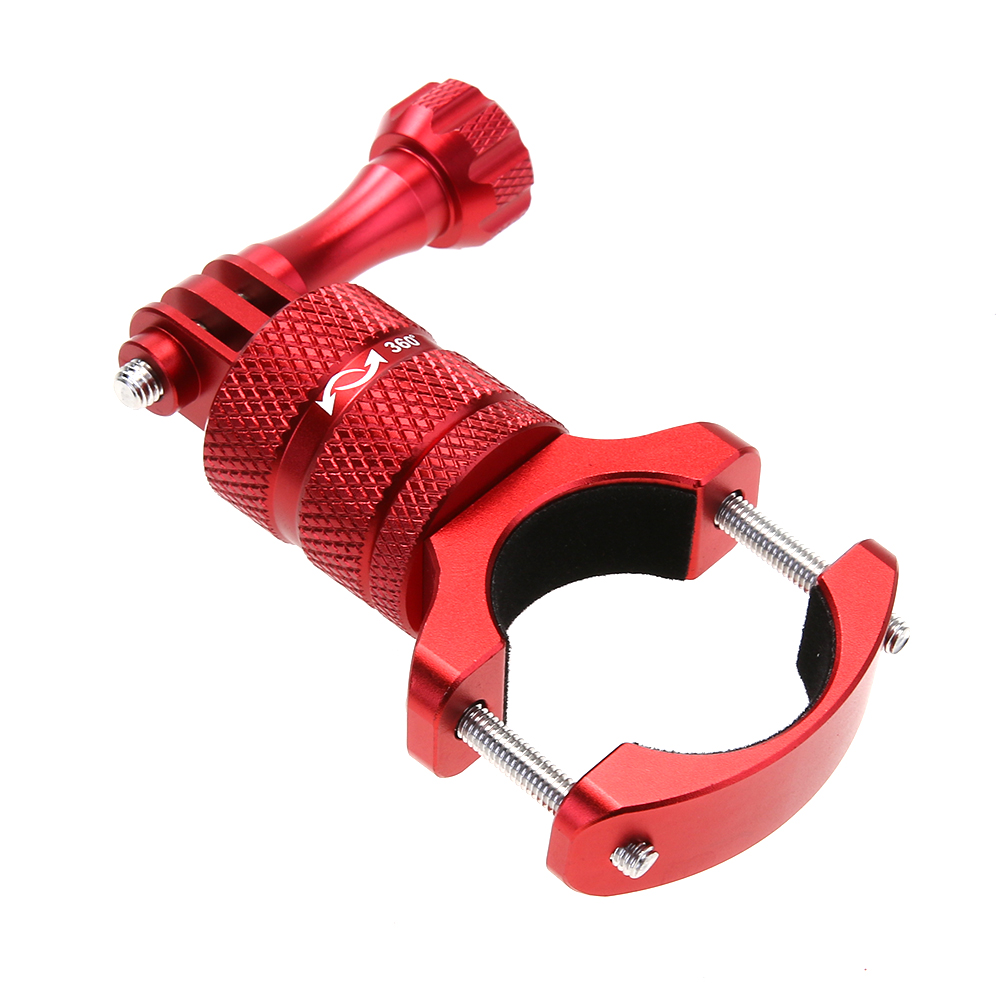 Abrazadera de soporte de montaje en manillar de motocicleta y bicicleta de aleación de aluminio para Gopro