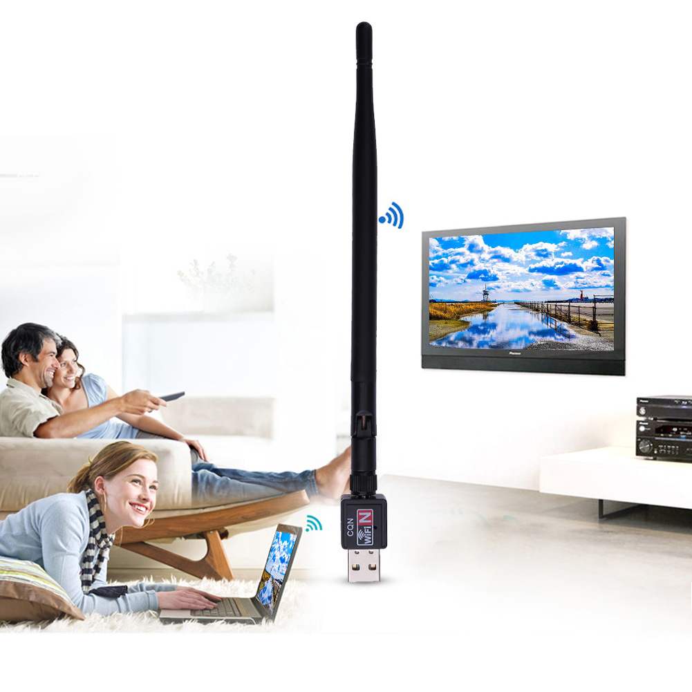 thumbnail image 5 of Adaptador Inalámbrico 600M USB 2.0 Wifi Router Tarjeta LAN de Red con Antena 5dBI, 5 of 9