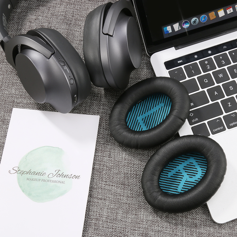 thumbnail image 3 of Almohadillas de Cuero L/R Ehuebsd Repuesto para Auriculares Bose QC25, 3 of 3