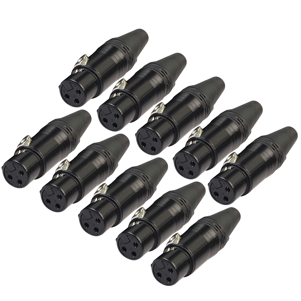 thumbnail image 3 of Adaptadores de soldadura de Cable de conector de micrófono DIY de enchufe XLR de 3 pines 10 Uds, 3 of 9