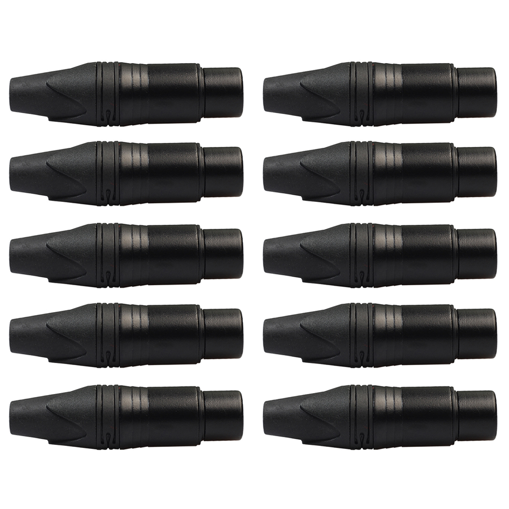 thumbnail image 1 of Adaptadores de soldadura de Cable de conector de micrófono DIY de enchufe XLR de 3 pines 10 Uds, 1 of 9