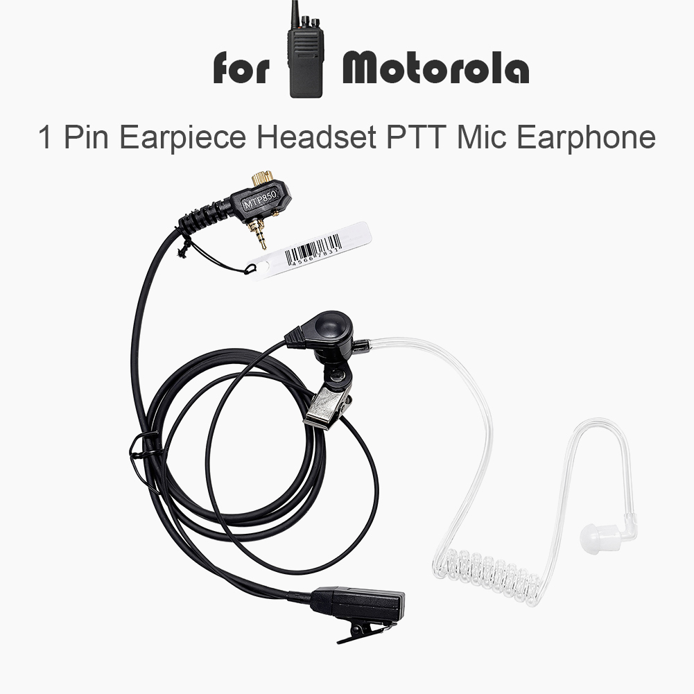 1 Auricular PTT Micrófono para Pin Auricular MTH800 MTH850 Ehuebsd
