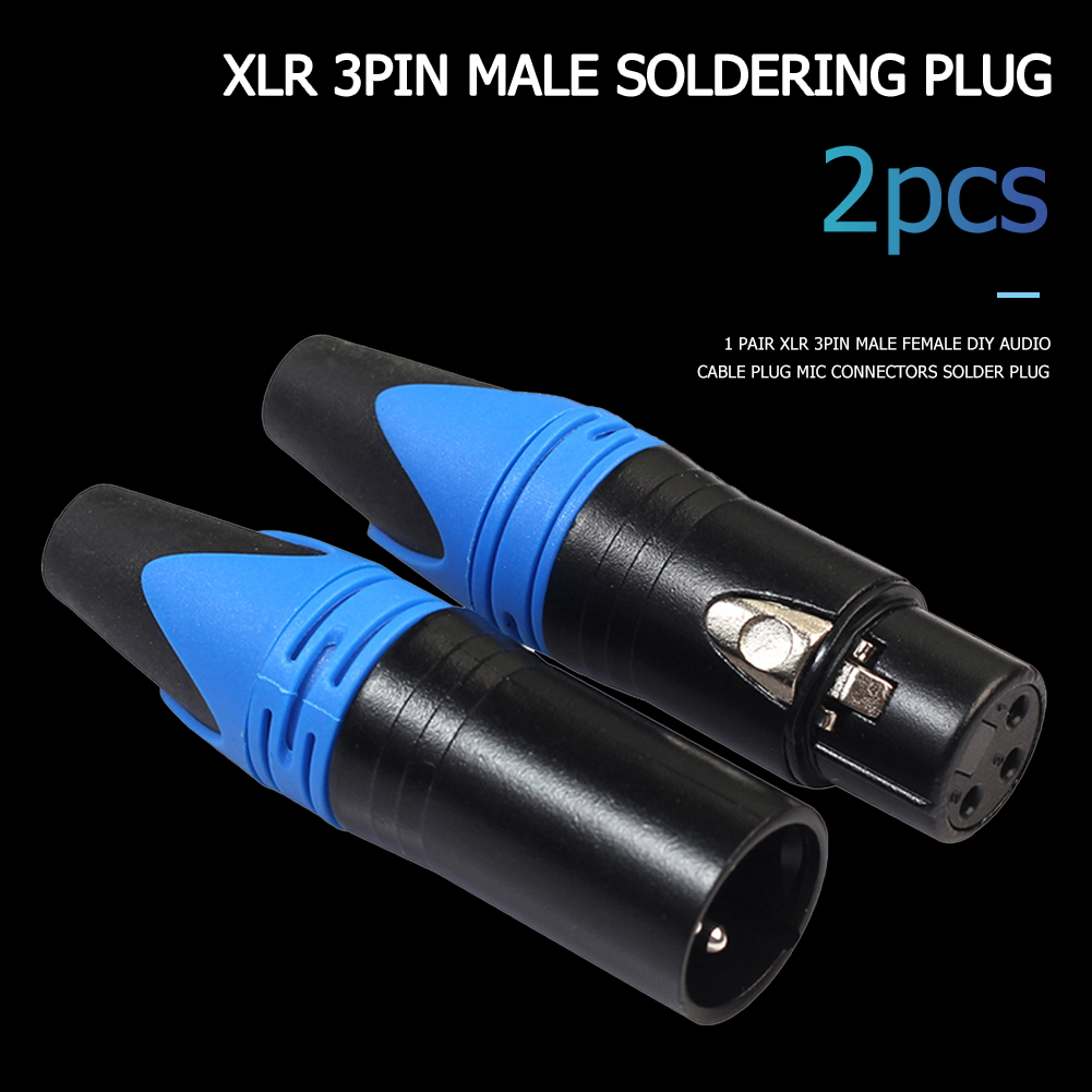 thumbnail image 4 of 2 uds carcasa de aleación de Zinc XLR 3 pines adaptador de Audio conector de enchufe para micrófono, 4 of 9