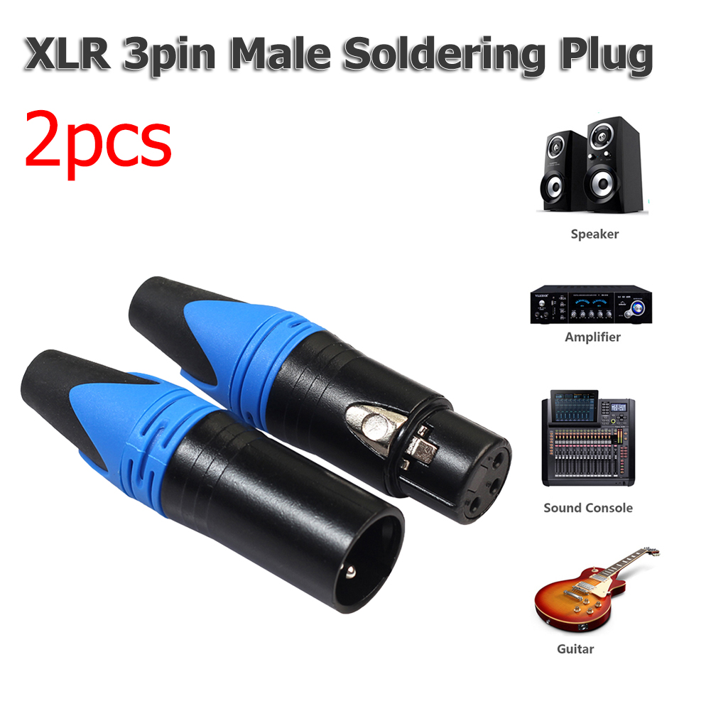 thumbnail image 1 of 2 uds carcasa de aleación de Zinc XLR 3 pines adaptador de Audio conector de enchufe para micrófono, 1 of 9