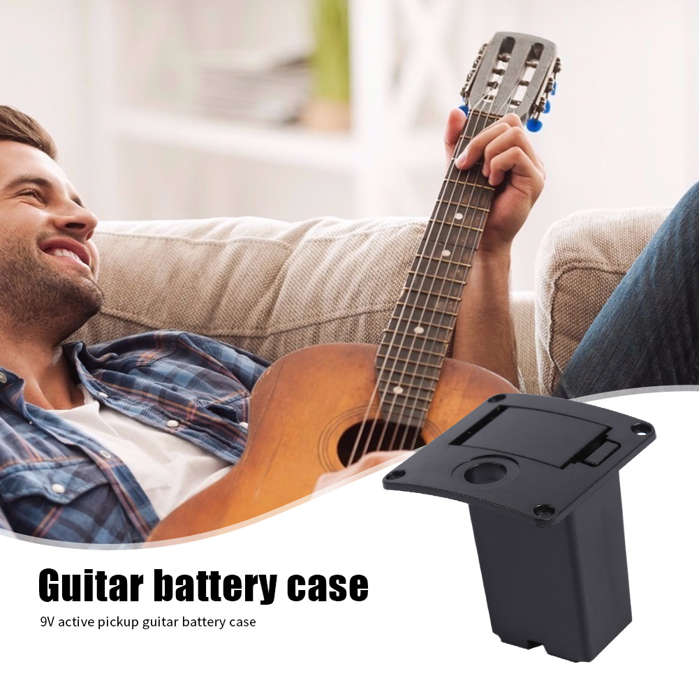 Accesorios Gitar Ehuebsd Black Battery Holder Boxs Active Pickup para aparejos de repuesto