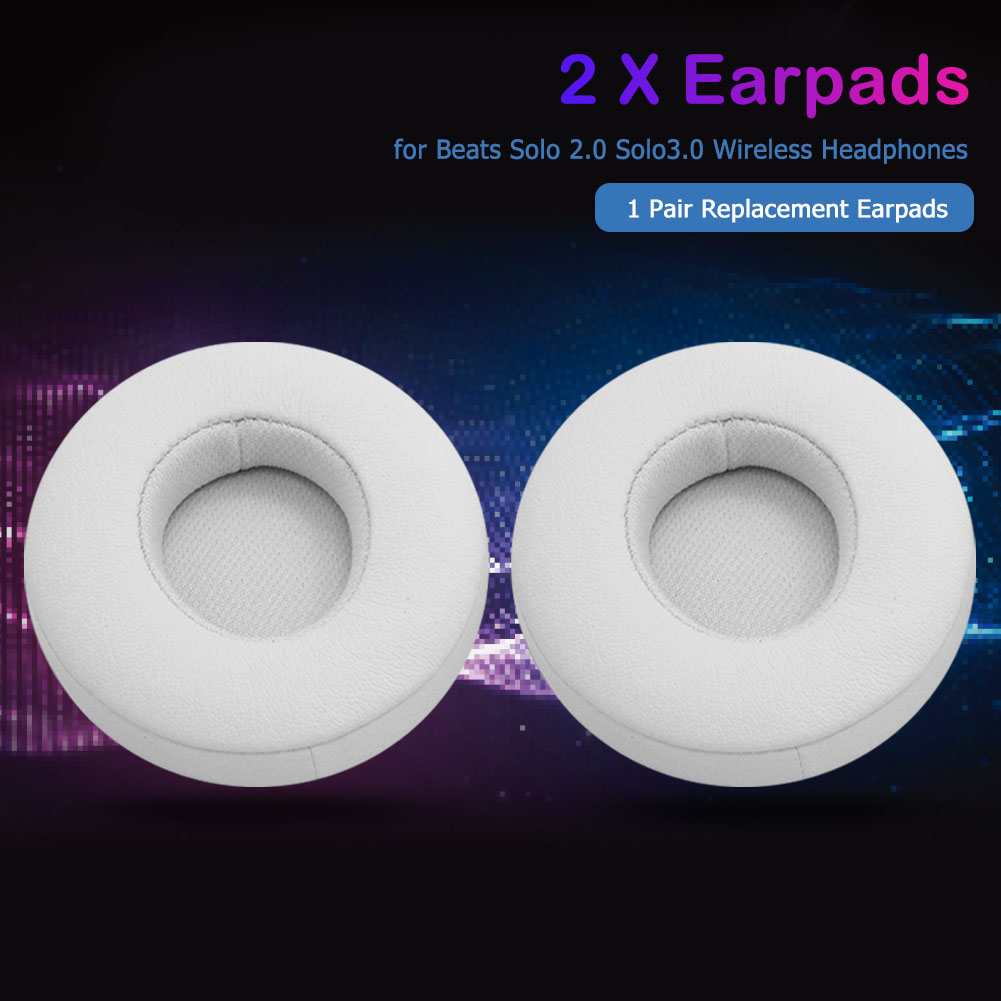 thumbnail image 4 of 2 almohadillas para los oídos de cuero con espuma viscoelástica para auriculares inalámbricos Beats Solo 2/3, 4 of 8