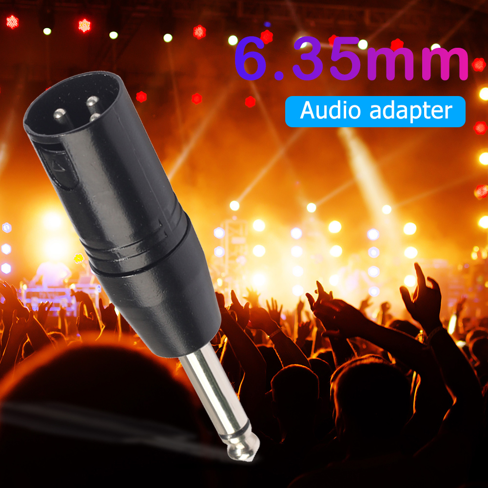 thumbnail image 5 of Adaptador convertidor de enchufe de audio de 3 pines de conector mono a XLR de 6,35 mm, 5 of 7