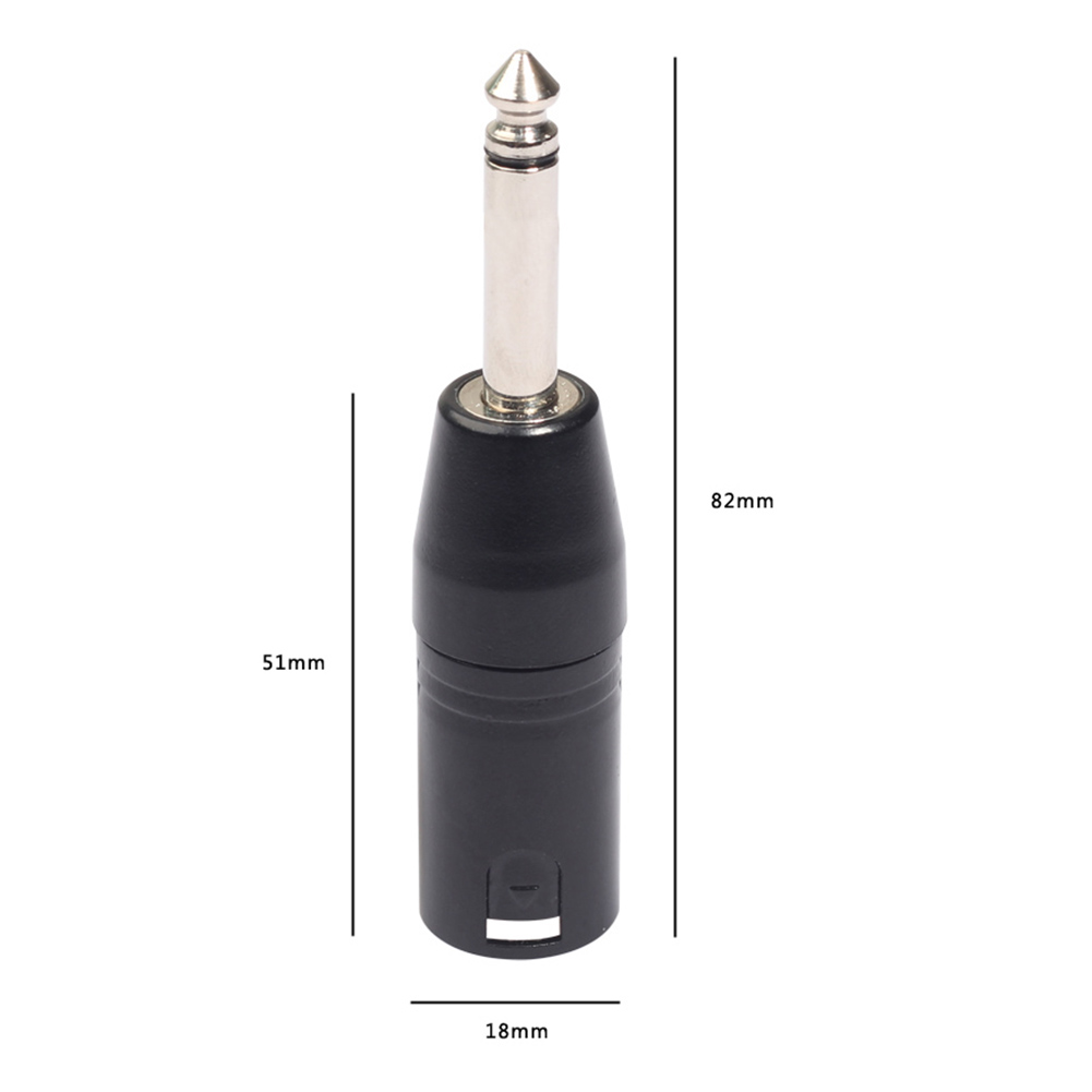 thumbnail image 2 of Adaptador convertidor de enchufe de audio de 3 pines de conector mono a XLR de 6,35 mm, 2 of 7
