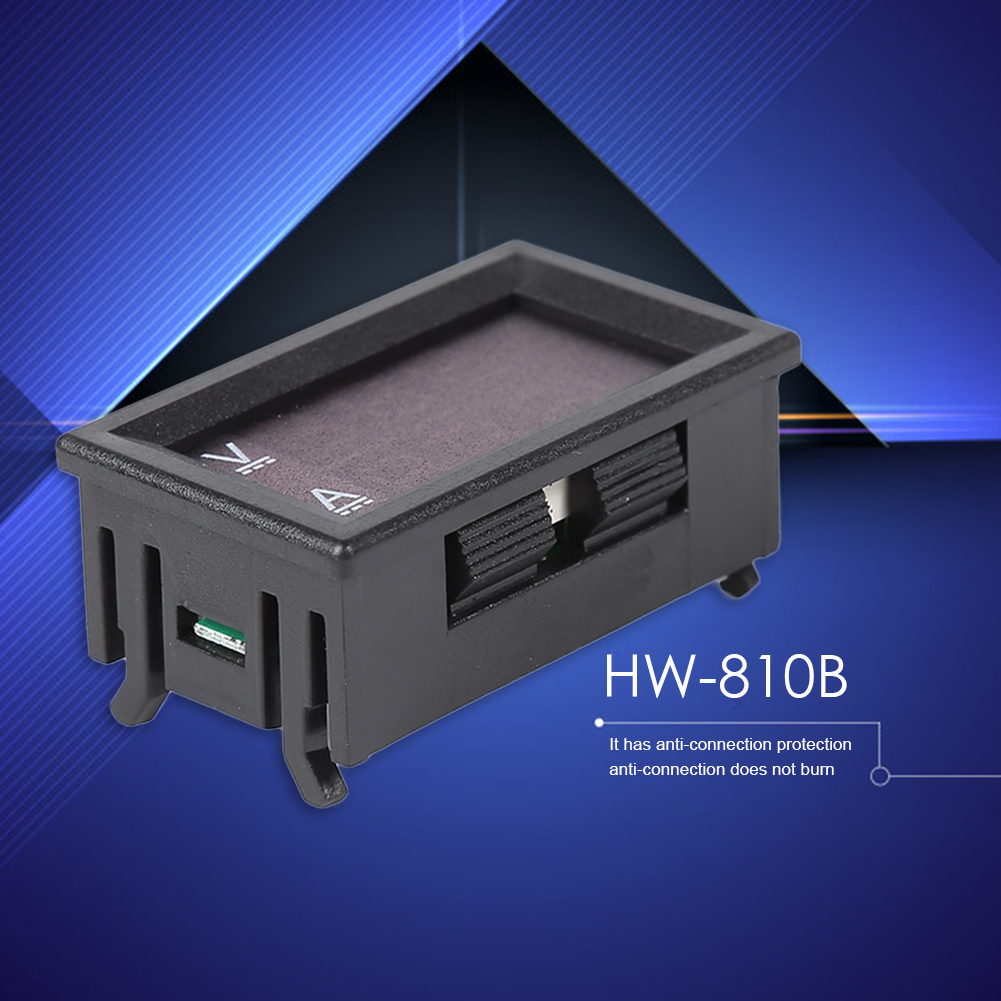 thumbnail image 4 of Voltímetro digital Ehuebsd HW-810 Pantalla LED DC 100V 10A Mini Amp, 4 of 9