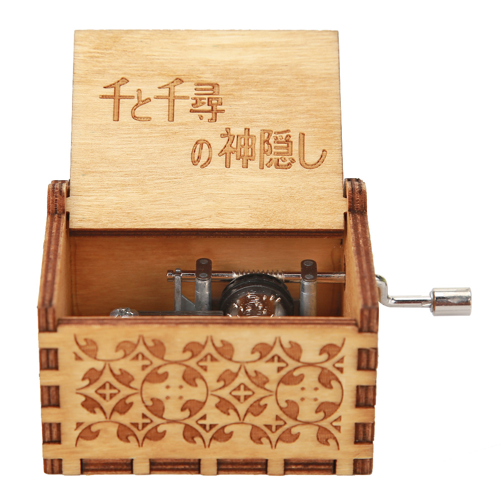 thumbnail image 4 of Caja de música de madera con manivela Retro, regalo de Navidad para fiesta, adorno decorativo para el hogar, 4 of 7